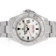 Copy Rolex Yachtmaster Watches: SS White MOP Face Diamond Marker